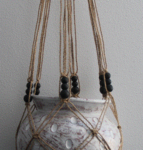 Seagrass Pot Holder w/Bead
