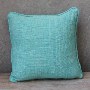 40cm Cushion Cover w/Piping - Aqua