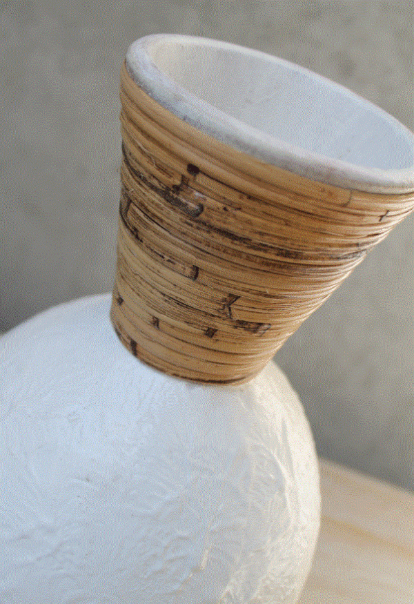 Pot w/Bamboo Top - 30cmH - Image 2