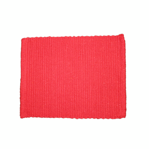 Handloom Cotton Placemat -Red