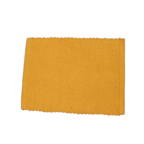 Handloom Cotton Placemat -Yellow
