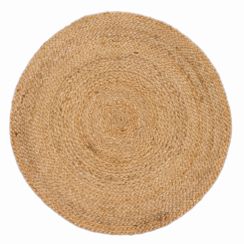 120cm Jute Braided Floor Rug Round