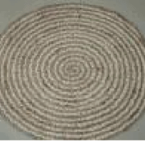 150cm Jute Braided Floor Rug Round - Thin Line