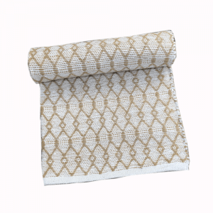 Jute & White Diamond Floor Rug - 120*180cm