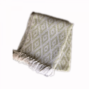 Cotton Throw w/Diamond - Green