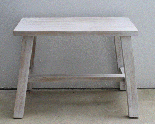 Bench Seat (End) - Whitewash