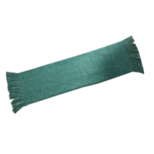 Cotton Runner w/Fringe 30*100cm - Aqua