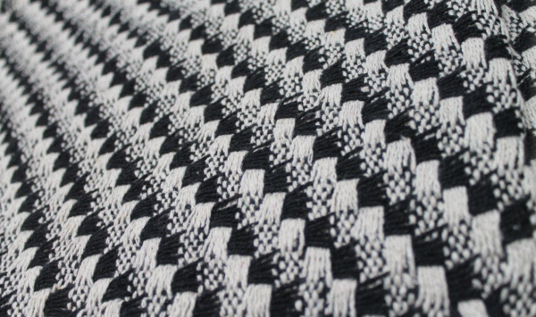 Cotton Throw w/Check - Black - Image 2
