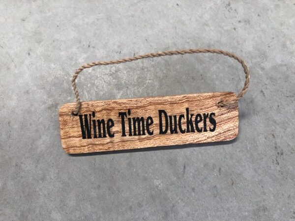 Timber Sign - Wine Time