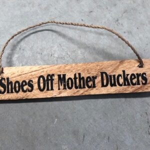Timber Sign - Shoes Off