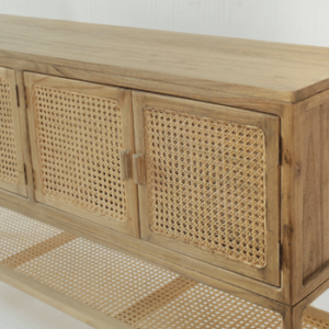 Sideboard 4Dr w/Rattan Inlay